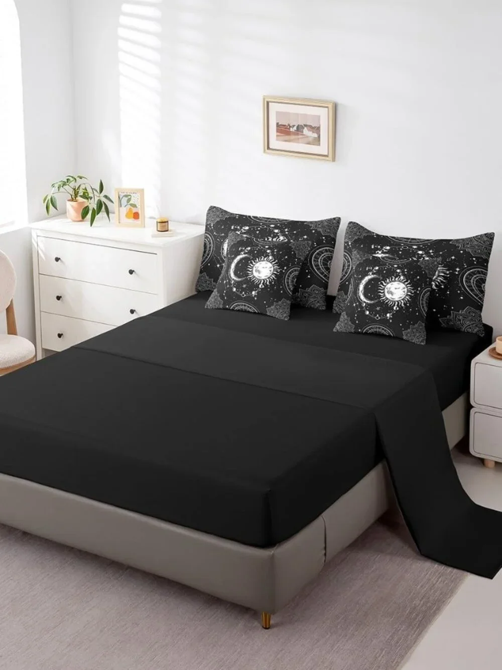Sun Moon Constellation Comforter Set Twin Size Kids Boys Girls